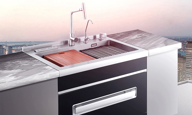 金帝碗柜式集成灶水槽 金帝碗柜式集成灶水槽